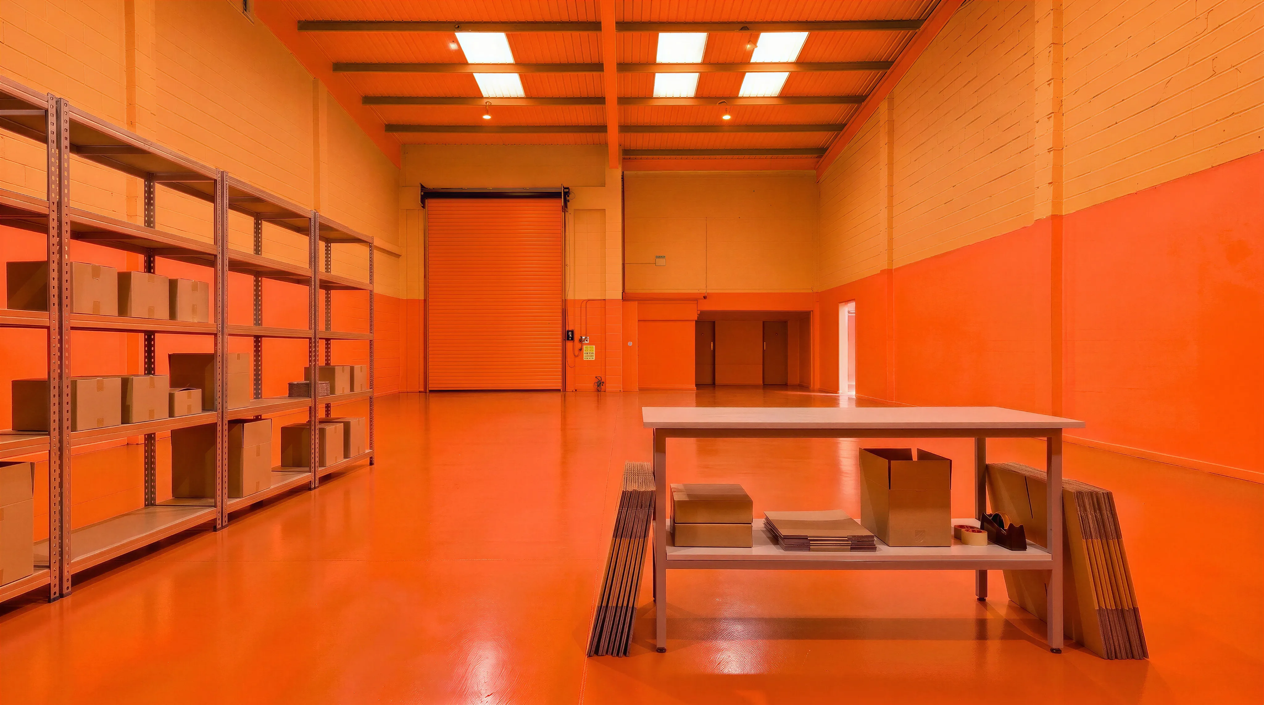 time-lapse of a warehouse being built